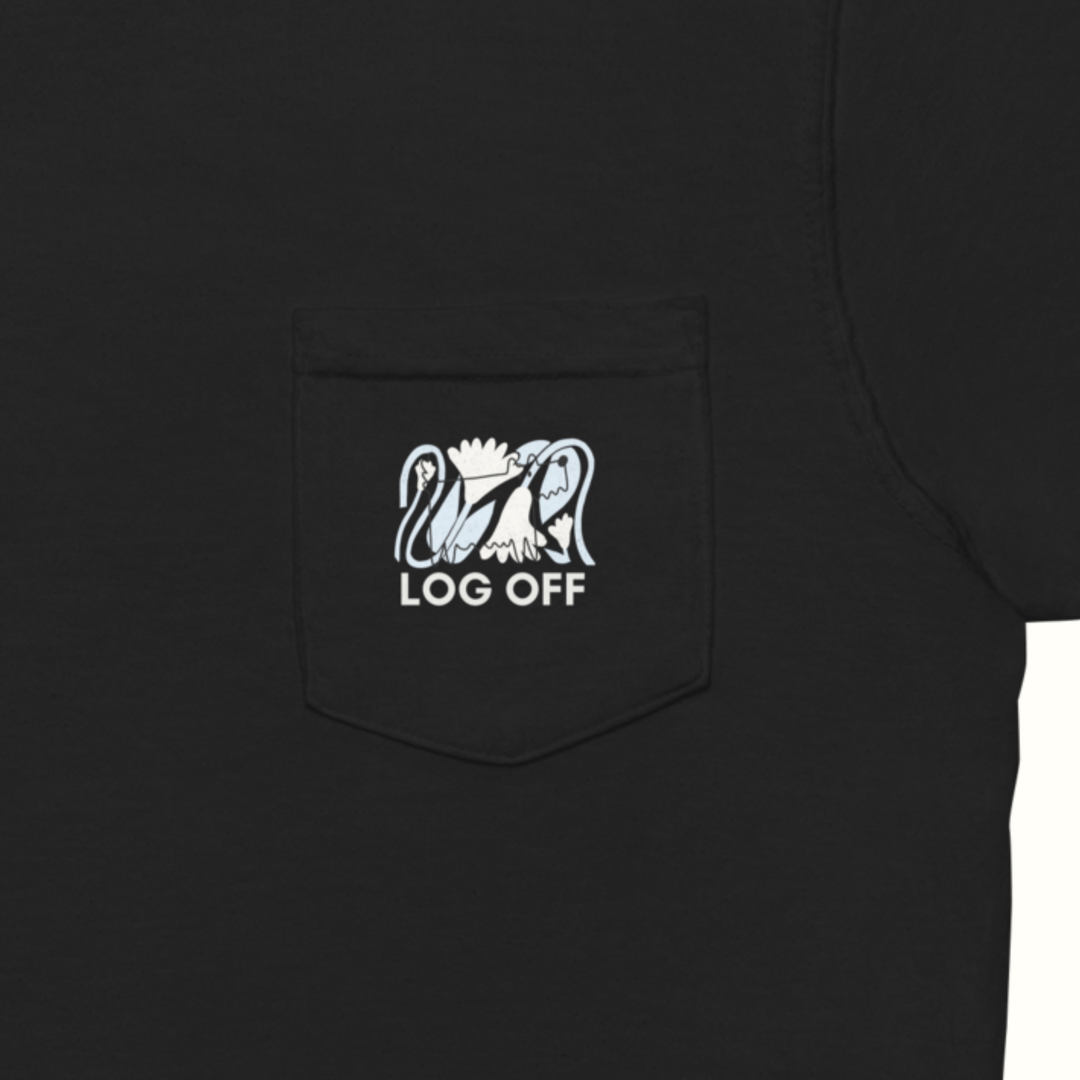 Log Off Unisex Pocket Tee