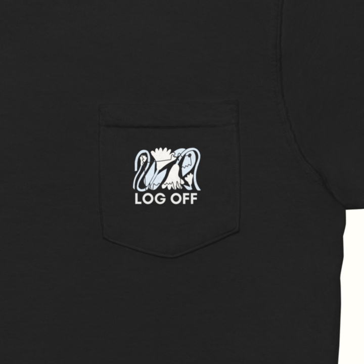 Log Off Unisex Pocket Tee