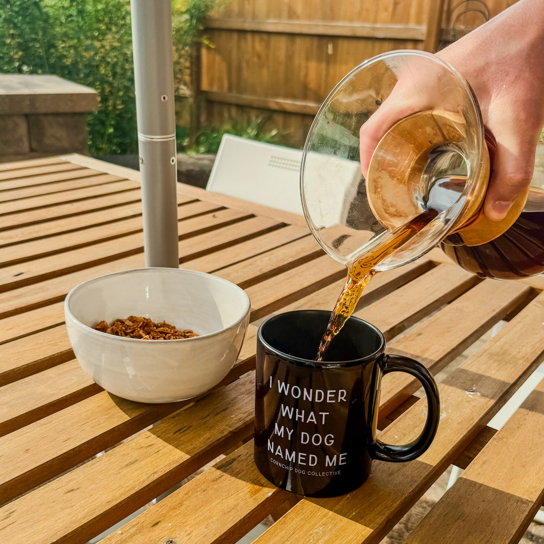 I Wonder What My Dog Named Me Mug