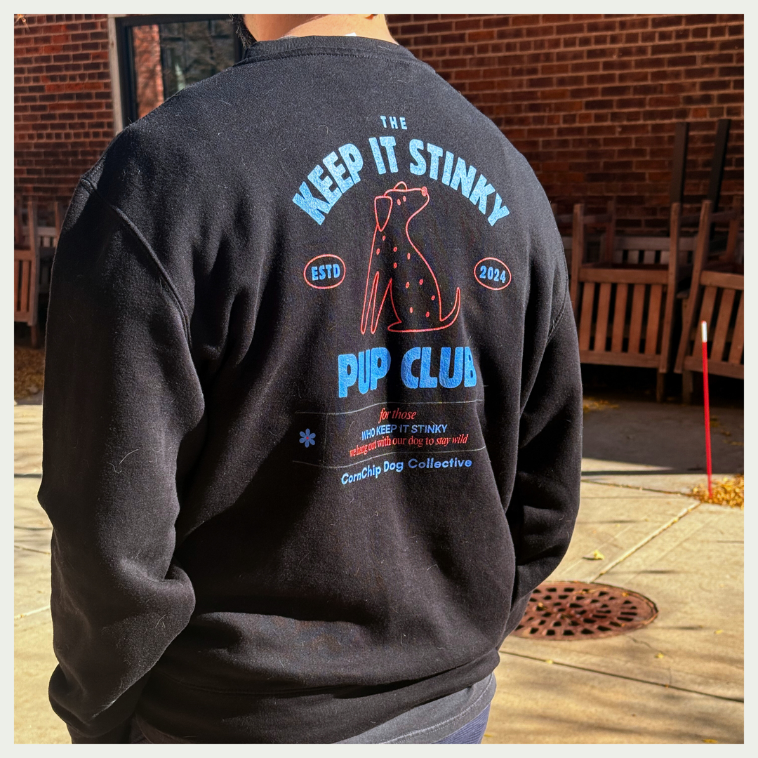 The Keep It Stinky Pup Club Unisex Crewneck Sweatshirt