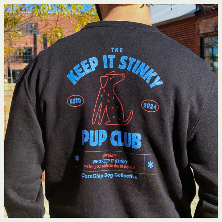 The Keep It Stinky Pup Club Unisex Crewneck Sweatshirt