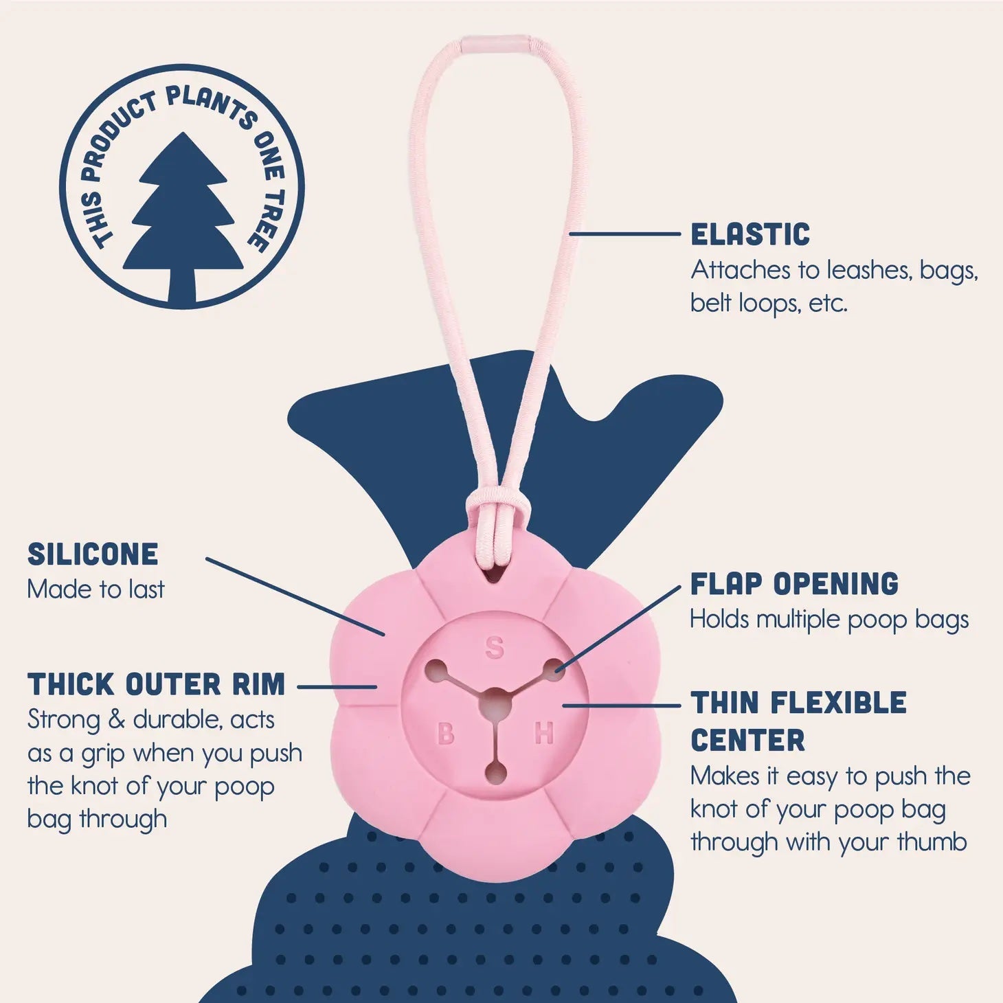 Poopsy Daisy Poop Bag Holder Back