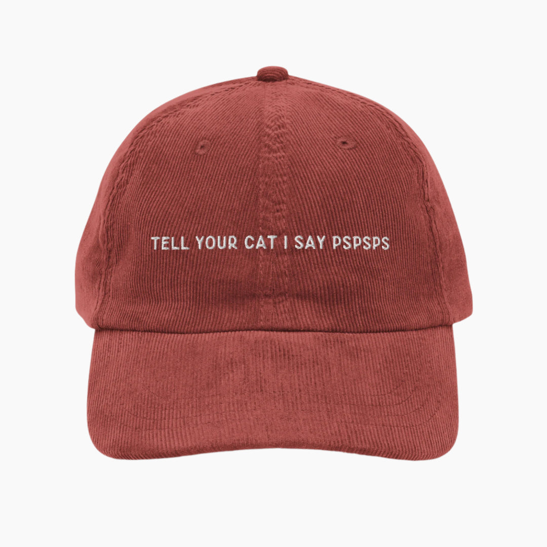 Tell Your Cat Corduroy Burgundy Front 