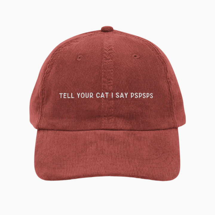 Tell Your Cat Corduroy Burgundy Front 