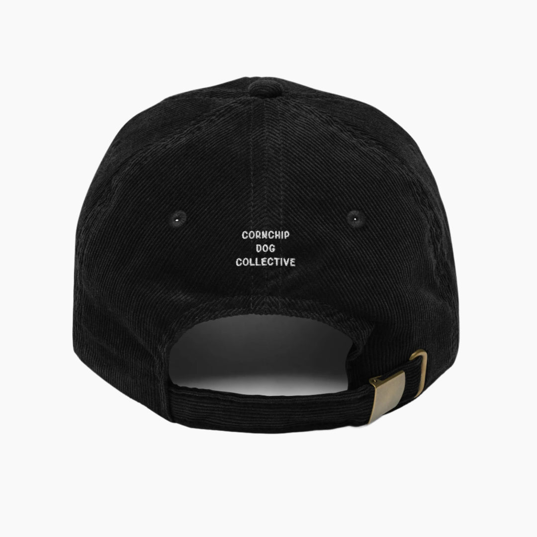 Tell Your Cat Corduroy Cap Black Back