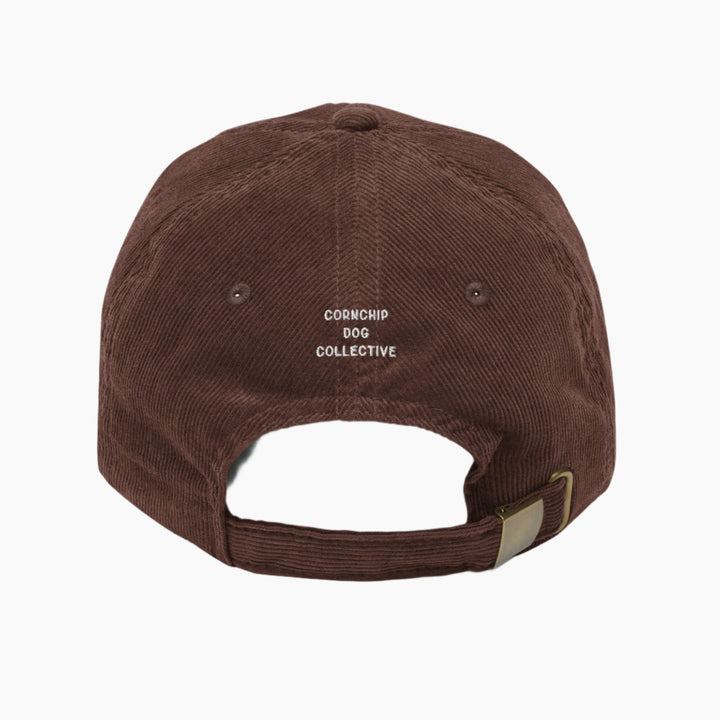 Tell Your Cat Corduroy Cap Brown Back