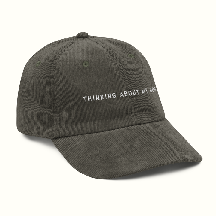Thinking About My Dog Corduroy Hat
