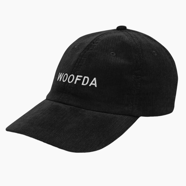 Woofda Corduroy Cap Black Left Front