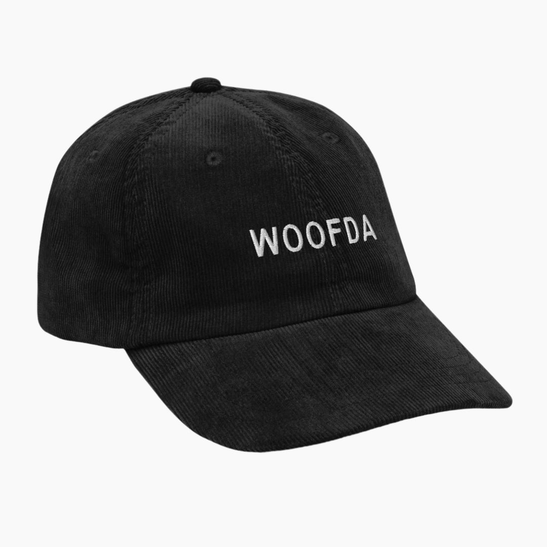 Woofda Corduroy Cap Black Right Front