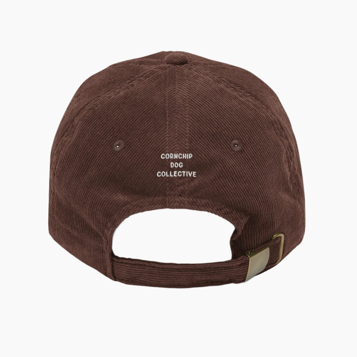 Woofda Corduroy Cap Brown Back