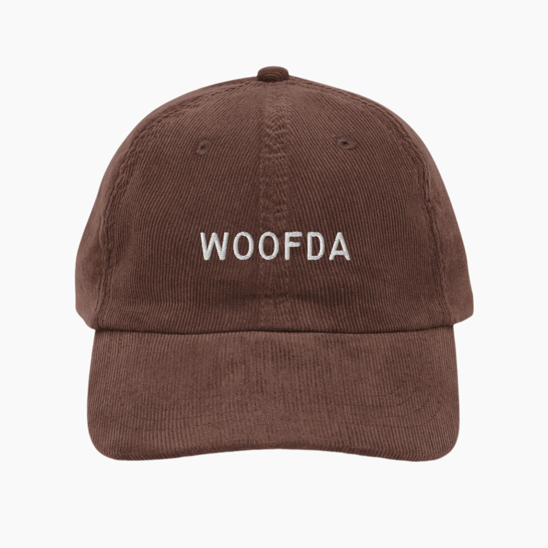 Woofda Corduroy Cap Brown Front