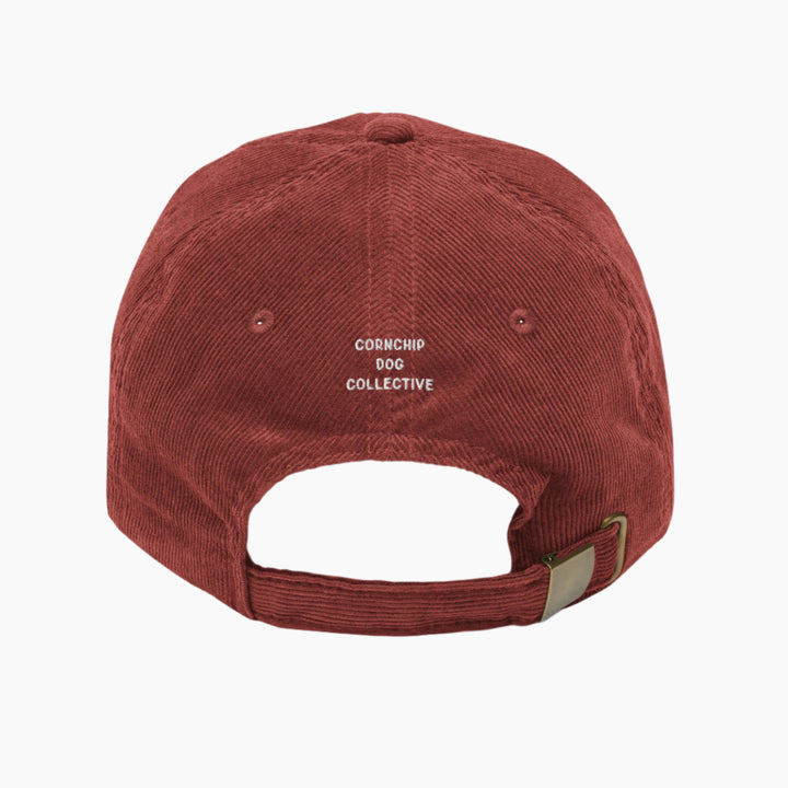 Woofda Corduroy Cap Burgundy Back