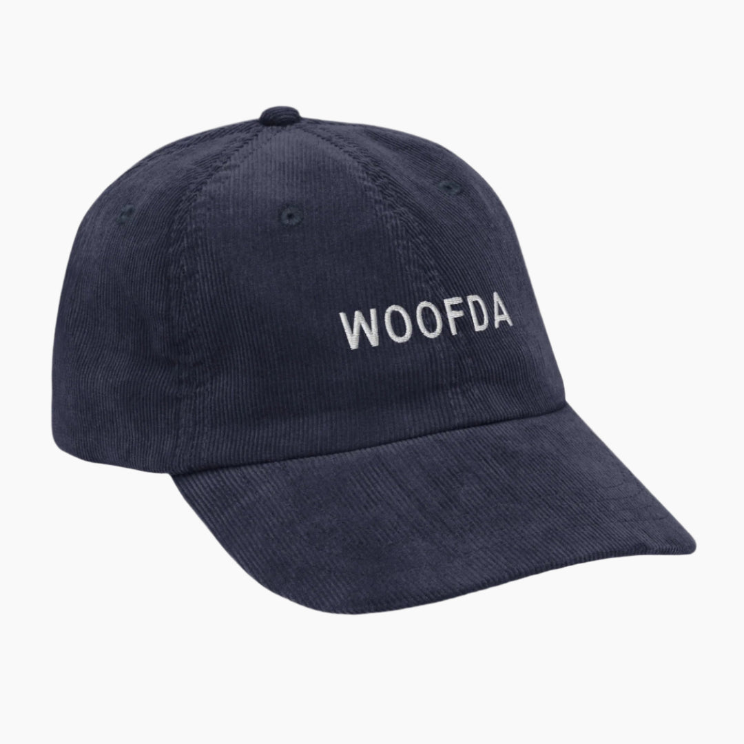 Woofda Corduroy Cap Navy Right Front 
