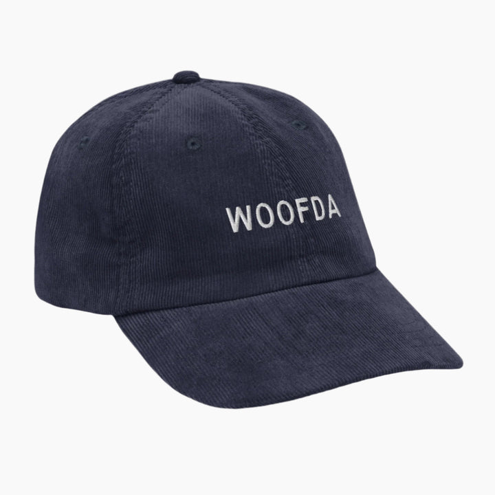 Woofda Corduroy Cap Navy Right Front 