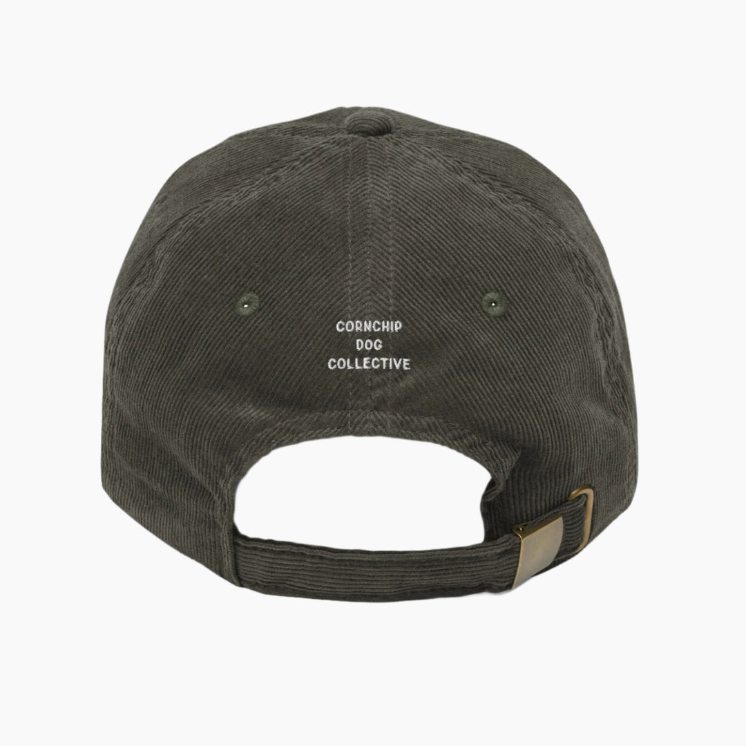 Woofda Corduroy Cap Olive Back