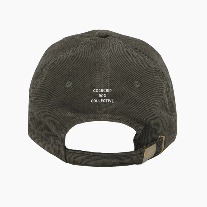 Woofda Corduroy Cap Olive Back