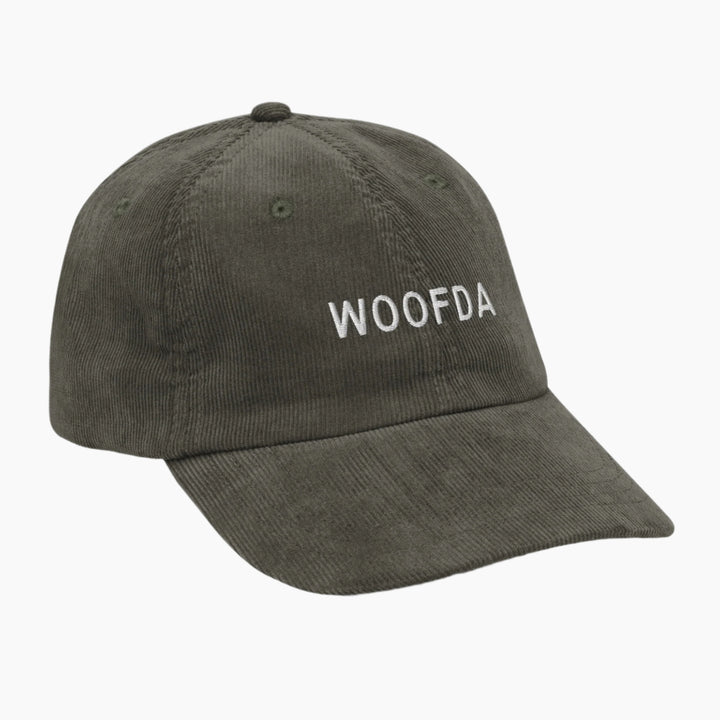 Woofda Corduroy Cap Olive Right Front