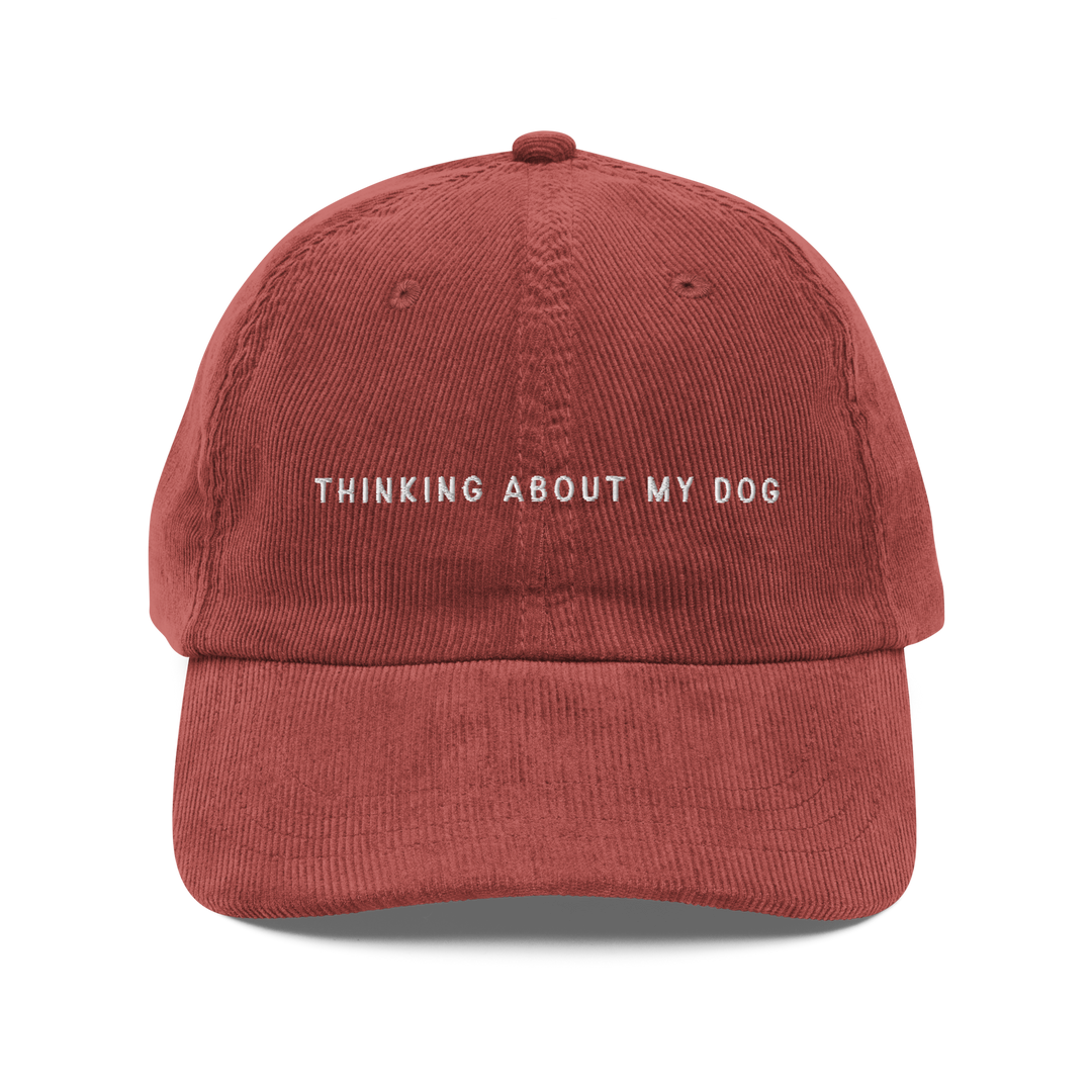 Thinking About My Dog Corduroy Hat